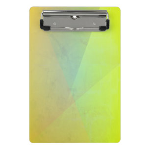 Minicarpeta De Pinza Gradación Geométrica Amarilla Moderna