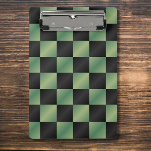 Minicarpeta De Pinza Gradiente negro verde oliva moderno controlado