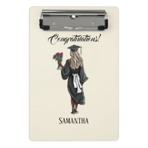 Minicarpeta De Pinza Graduación personalizada de acuarela (4)