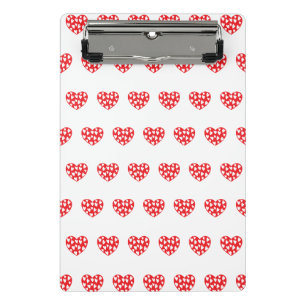 Minicarpeta De Pinza Gran corazón rojo con corazones pequeños