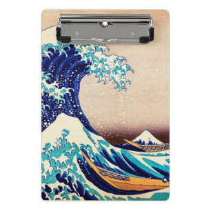 Minicarpeta De Pinza Gran ola de arte japonés vintage de Kanagawa