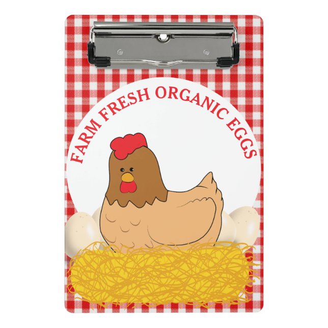 Minicarpeta De Pinza Granja De Pollo Orgánico Fresco En Huevos (Anverso)