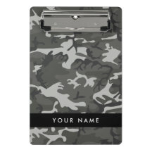 Gray Camouflage Pattern, Your name, Personalize