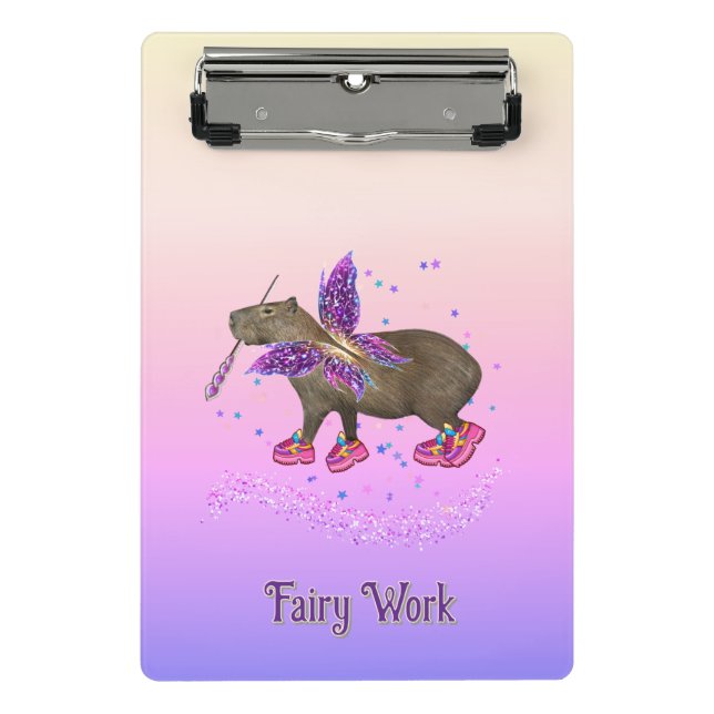 Minicarpeta De Pinza hada capybara mágica (Anverso)
