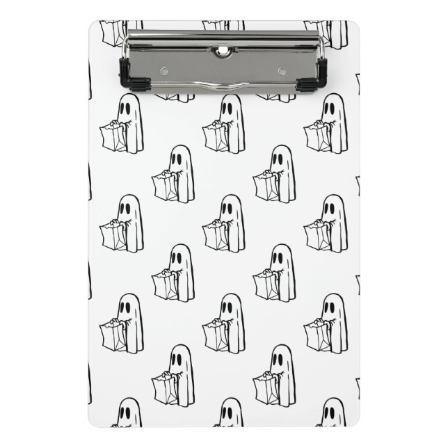 Minicarpeta De Pinza Halloween, Blanco Fantasma, Truco O Trato, Boo (Anverso)