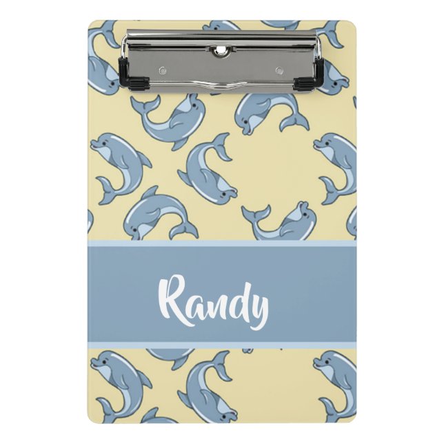 Minicarpeta De Pinza Happy blue dolpins pattern (Anverso)