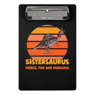 Minicarpeta De Pinza Hermanas Divertidas Saurio Hermana Dinosaurio Dise