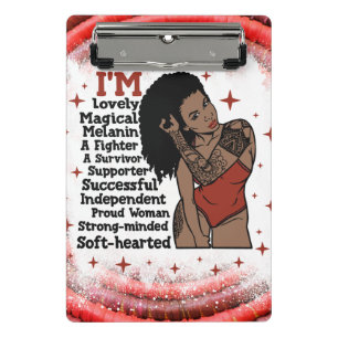 Minicarpeta De Pinza Hermanas Sistas Mujeres Negras Melanin Mujer Sis M