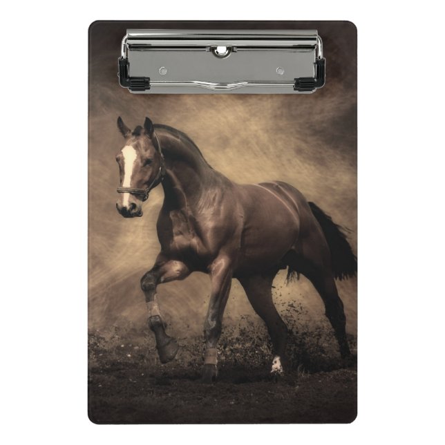 Minicarpeta De Pinza Hermosa almohada de caballo marrón (Anverso)