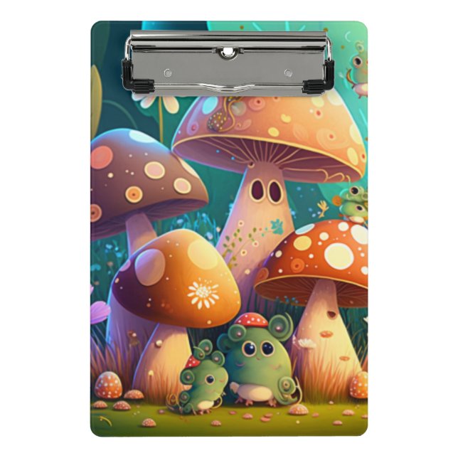 Minicarpeta De Pinza Hermosas setas verdes adorables para bebés (Anverso)