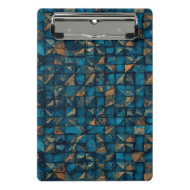 Minicarpeta De Pinza Hermoso "Look" de Patchwork en Verde Azul Oscuro