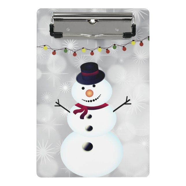 Minicarpeta De Pinza Hermosos Navidades encantadores Snowman (Anverso)