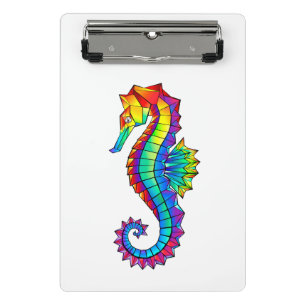 Minicarpeta De Pinza Hipoahoría marino poligonal arcoiris