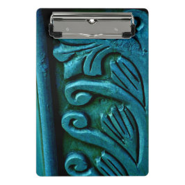 Minicarpeta De Pinza Hojas verde azuladas