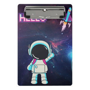 Minicarpeta De Pinza "Hola desde el espacio"
