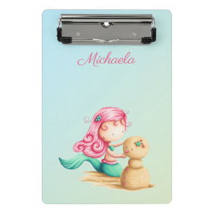 Minicarpeta De Pinza Hombre de nieve de arena sirena linda
