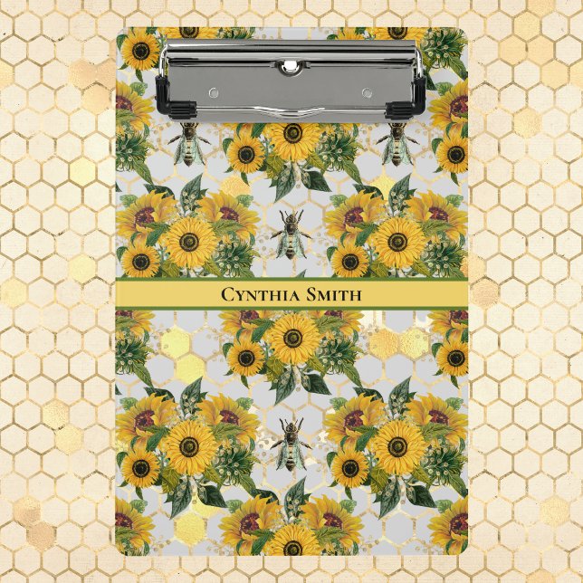 Minicarpeta De Pinza Honeycomb de los girasoles dorados y Royal Bee (Subido por el creador)