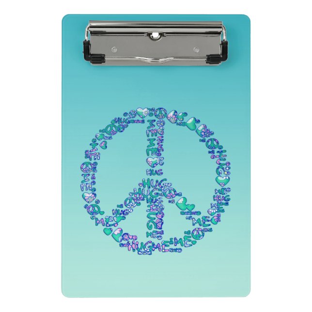 Minicarpeta De Pinza HUG ME PAZ símbolo + tu trasero. e ideas (Anverso)