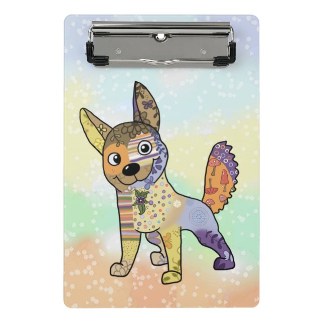 Minicarpeta De Pinza Hund kunterbunt (Anverso)