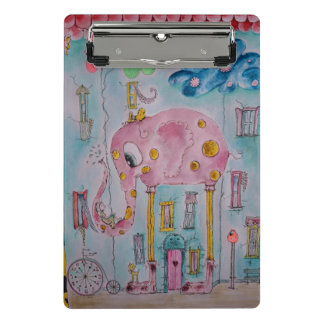 Minicarpeta De Pinza Ilustración de elefante caprichoso y lindo