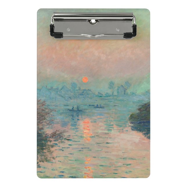 Minicarpeta De Pinza Impresionismo de Monet Sunset Seine Bella Artes (Anverso)