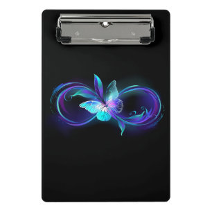 Minicarpeta De Pinza Infinito brillante con mariposa mágica