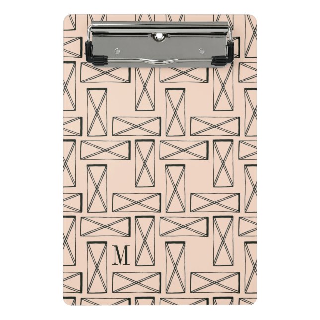 Minicarpeta De Pinza Inicial | Diseño del rectángulo geométrico X (Anverso)