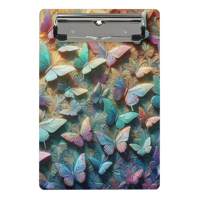 Minicarpeta De Pinza Iridescent Butterfly Garden (Anverso)