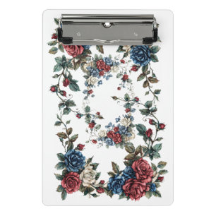 Minicarpeta De Pinza Jardín Americano Rosas Patrióticas