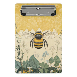 Minicarpeta De Pinza Jardín de flores silvestres de abeja de miel vinta