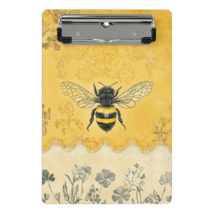 Minicarpeta De Pinza Jardín de flores silvestres de abeja melífera vint