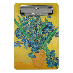 Minicarpeta De Pinza Jarrón de Van Gogh con Iris Clasicismo Impresionis