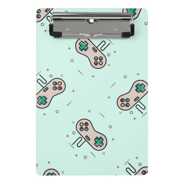 Minicarpeta De Pinza joystick de juego gris en azul (Anverso)