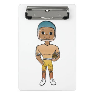 Minicarpeta De Pinza jugador de fútbol arcoíris retro vintage ombre 