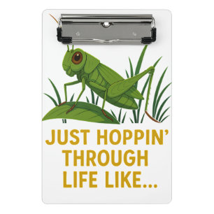 Minicarpeta De Pinza "Just Hoppin’ Grasshopper Art"