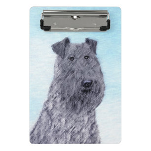Minicarpeta De Pinza Kerry Blue Terrier Pintura Cute Original Perro Art