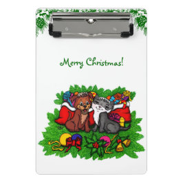 Minicarpeta De Pinza Kitty and Puppy , Happy XMas