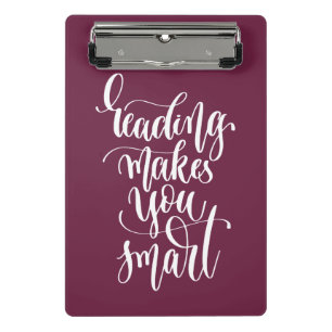 Minicarpeta De Pinza La lectura le hace elegante