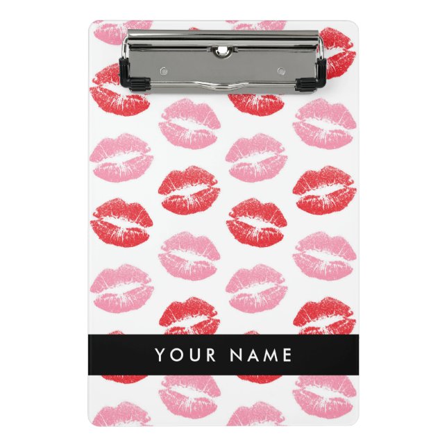 Minicarpeta De Pinza Labios rojos, labios rosados, besos, tu nombre, pe (Anverso)