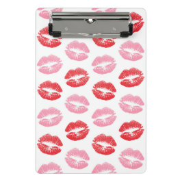 Minicarpeta De Pinza Labios Rojos y Rosados, Patrón De Labios, Pintalab