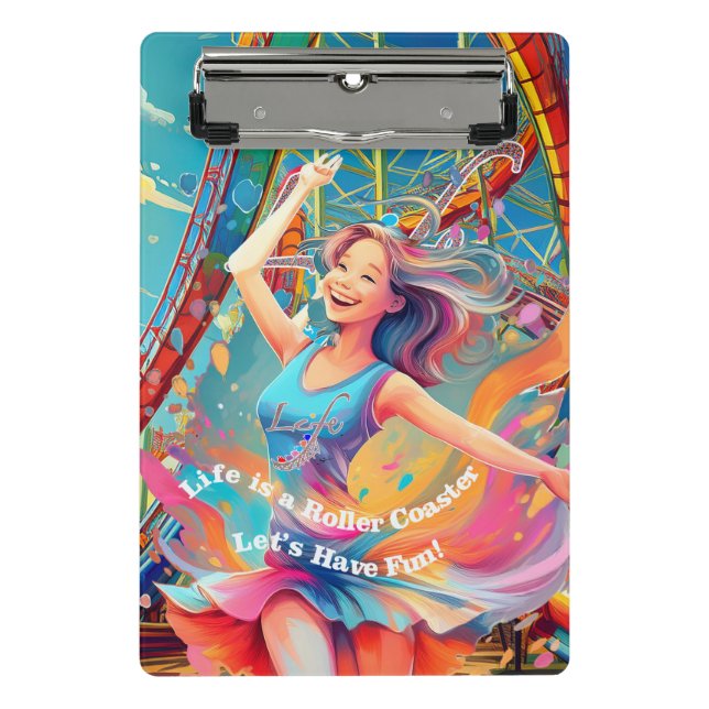 Minicarpeta De Pinza Let's Have Fun,Life a Roller Coaster (Anverso)