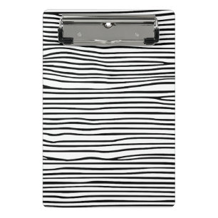 Minicarpeta De Pinza Líneas horizontales abstractas_negro