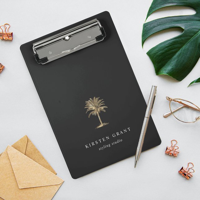 Minicarpeta De Pinza Logo de Faux Gold Palm Tree (Subido por el creador)