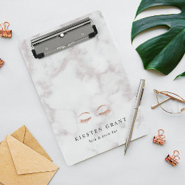 Minicarpeta De Pinza Logotipo de Belleza con azotes y mechones de oro d