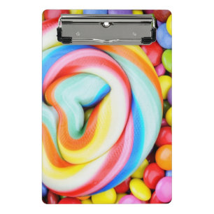 Minicarpeta De Pinza Lollipop rayado y sabelotodos multicolores