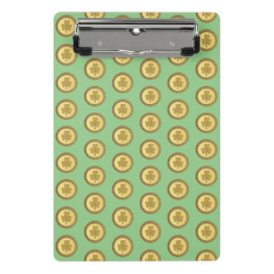 Minicarpeta De Pinza Lucky Irish Shamrock Gold Coin