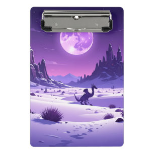 Minicarpeta De Pinza Lunar Wyrm – Dragón Púrpura Bajo la Luna Alfombril