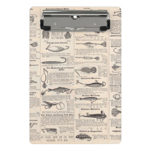 Minicarpeta De Pinza Lures de la pesca de vintage: pescador de la época