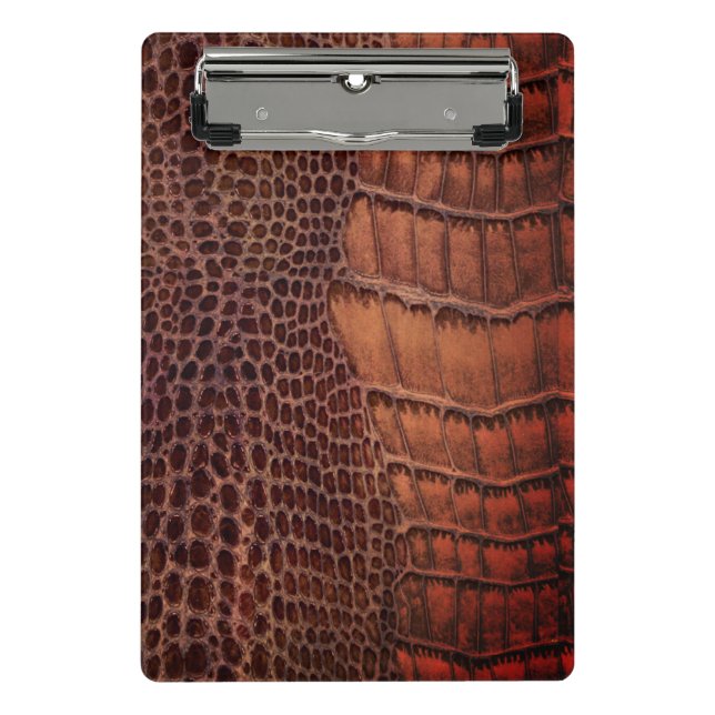 Minicarpeta De Pinza Mahogany Alligator Classic Reptile Leather (Faux) (Anverso)