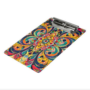 Minicarpeta De Pinza Mandalas Sinfonía de Color – Floral Psicodélico In